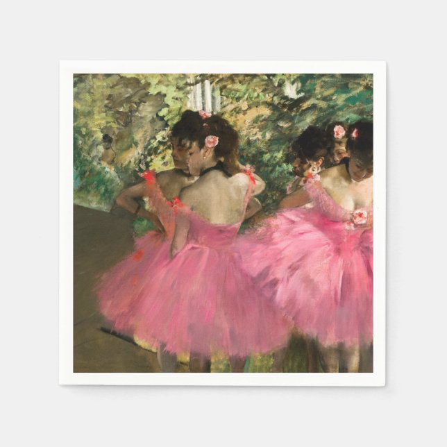 Edgar Degas - dansare på rosa Pappersservett (Framsidan)