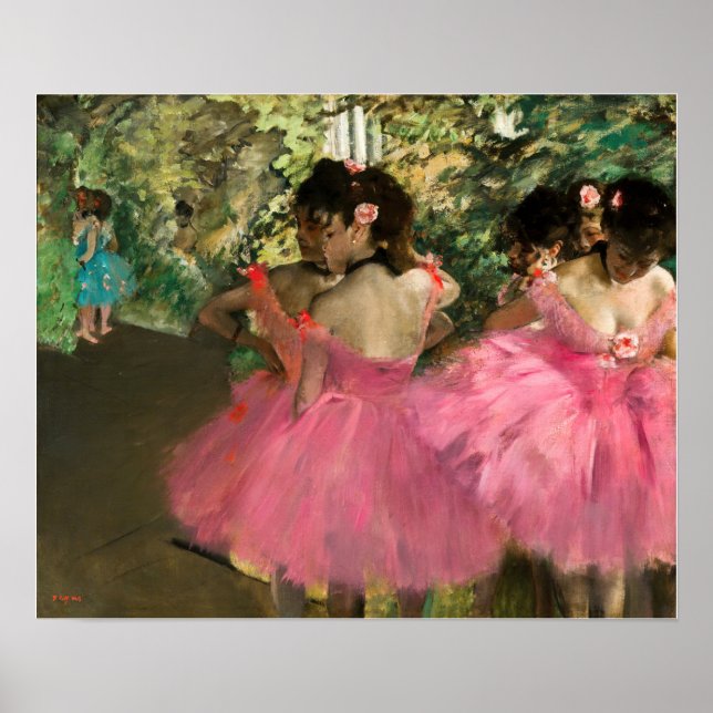 Edgar Degas - dansare på rosa Poster (Framsidan)