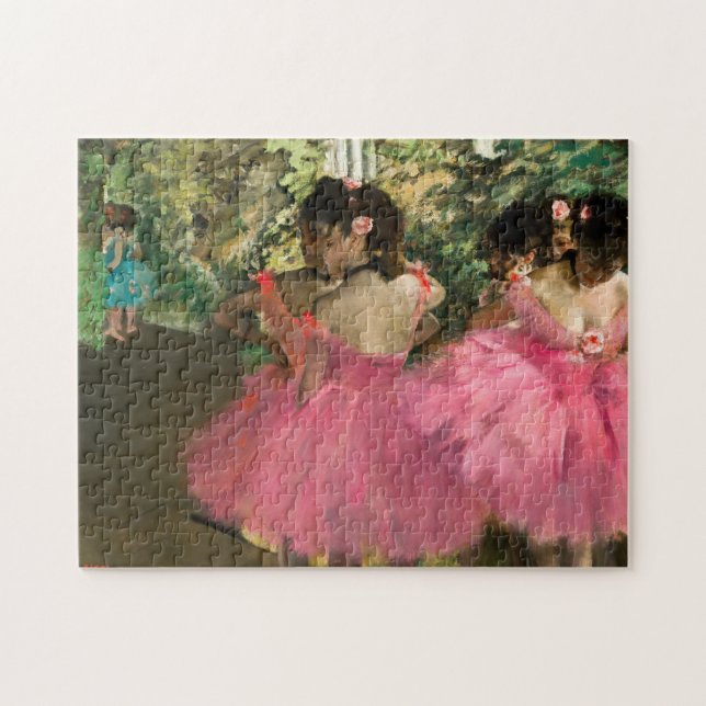 Edgar Degas - dansare på rosa Pussel (Horisontell)