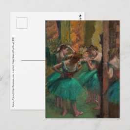 Edgar Degas - Dansare, Rosa och Grön Vykort
