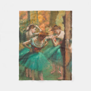 Edgar Degas - dansare, Rosa och Grönt Fleecefilt