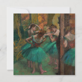 Edgar Degas - dansare, Rosa och Grönt Inbjudningar