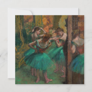 Edgar Degas - dansare, Rosa och Grönt Inbjudningar
