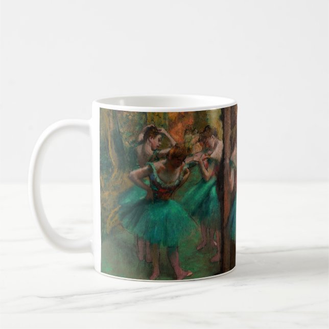 Edgar Degas - dansare, Rosa och Grönt Kaffemugg (Vänster)