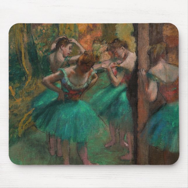 Edgar Degas - dansare, Rosa och Grönt Musmatta (Framsidan)