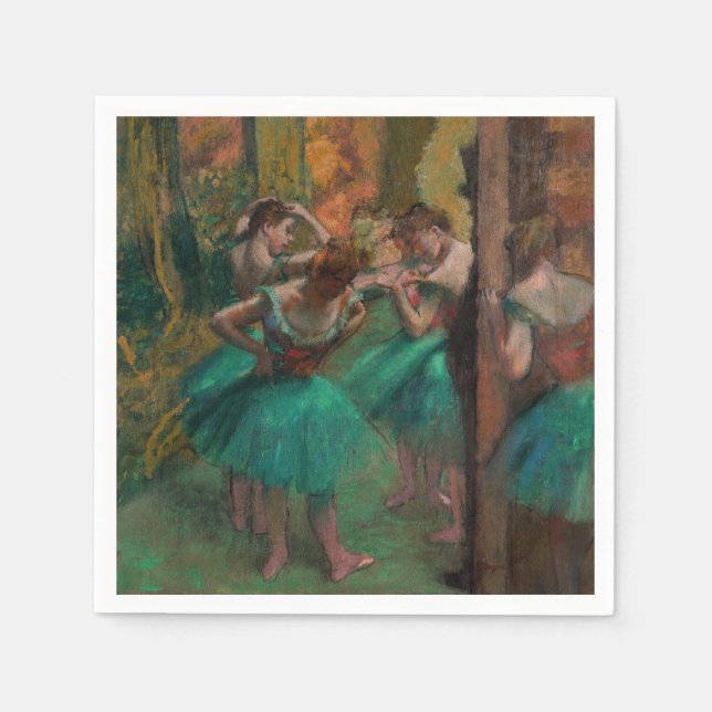 Edgar Degas - dansare, Rosa och Grönt Pappersservett (Framsidan)