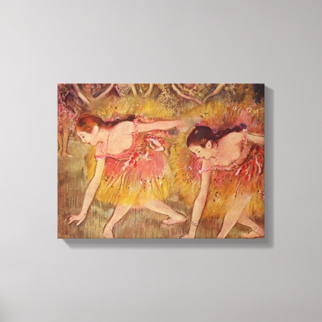 Edgar Degas Dansare som böjer sig neråt Canvastryck (Framsida)