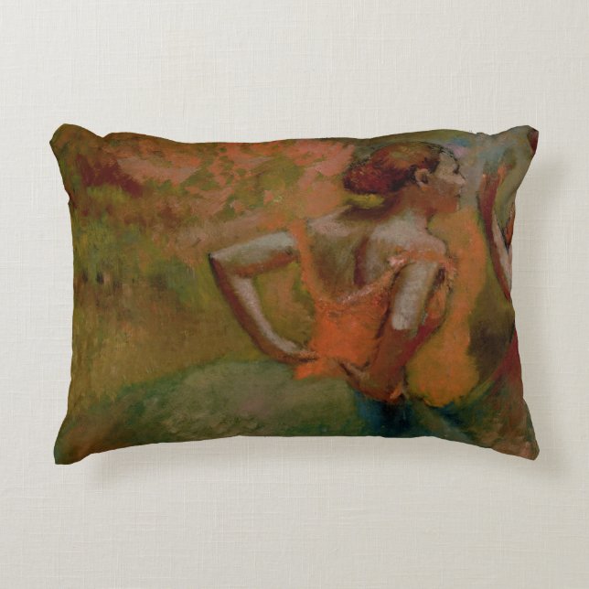 Edgar Degas | dansare som ha på sig gröna kjolar Prydnadskudde (Framsidan)