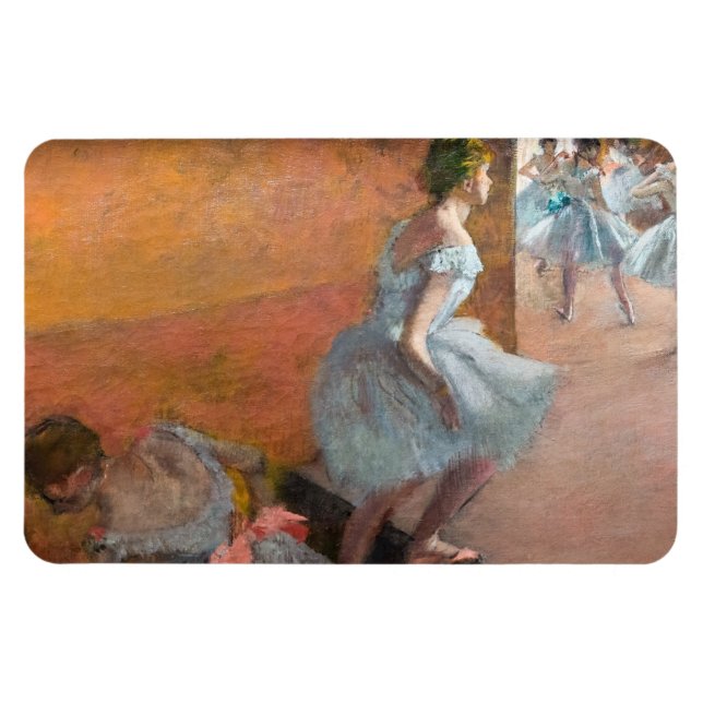 Edgar Degas - dansare som klättrar i trappor Magnet (Horisontell)