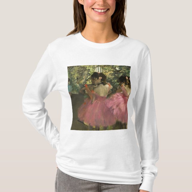 Edgar Degas - dansare vid Rosa T Shirt (Framsida)