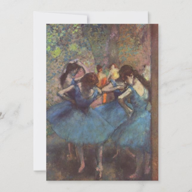 Edgar Degas - Danseuses bleues Inbjudningar (Framsida)