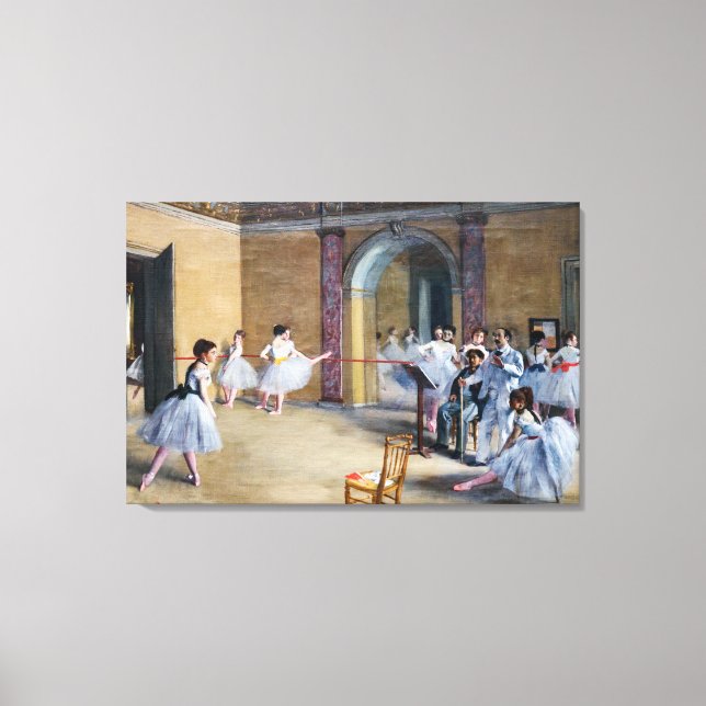 Edgar Degas - Dansfoajé, Opera rue Le Peletier Canvastryck (Framsida)