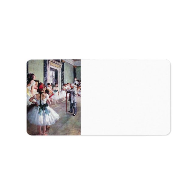 Edgar Degas - dansgruppen Adressetikett (Framsidan)