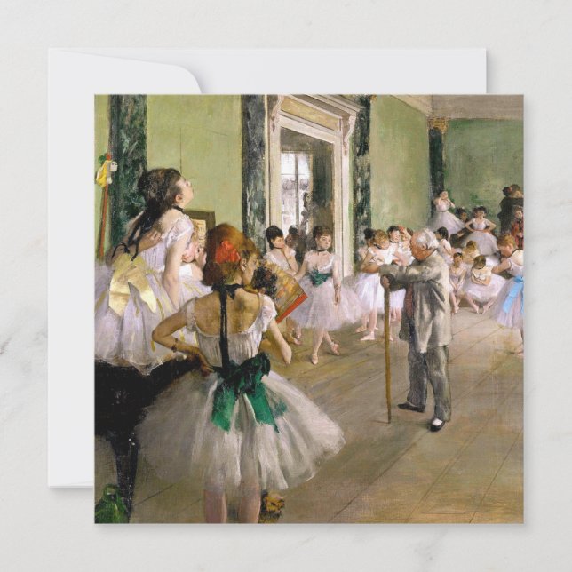 Edgar Degas Dansklassen Inbjudningar (Framsida)