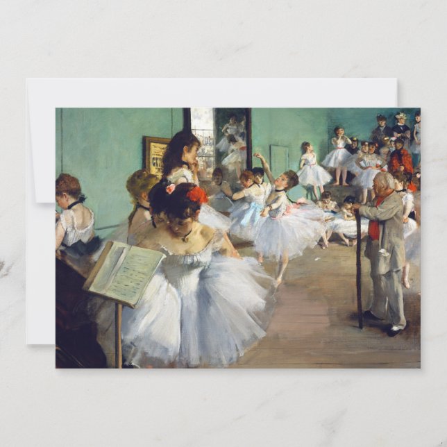 Edgar Degas - Dansklassen Inbjudningar (Framsida)