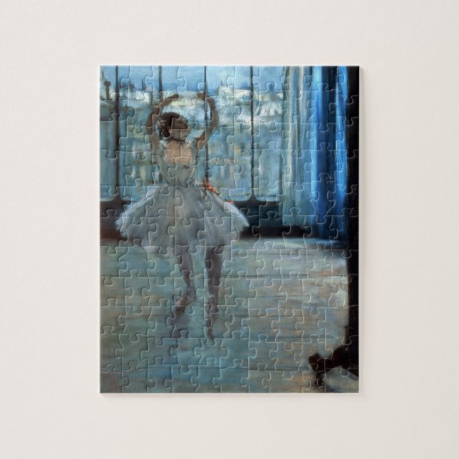 Edgar Degas den | dansare framme av ett fönster Pussel (Vertikal)
