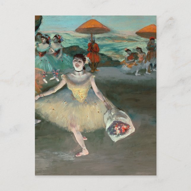 Edgar Degas den | dansare med buketten som Vykort (Framsida)