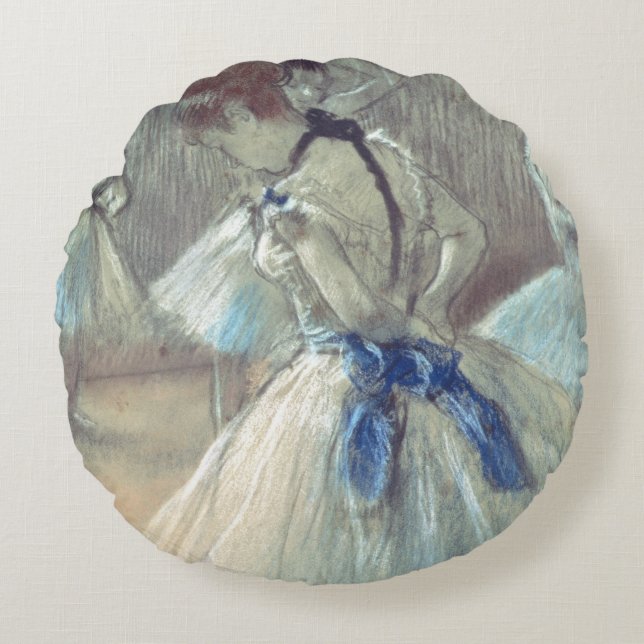 Edgar Degas den | dansare Rund Kudde (Framsidan)