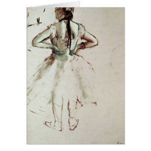 Edgar Degas den dansare som beskådas från Hälsningskort