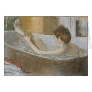 Edgar Degas den kvinnan i henne badet som Hälsningskort