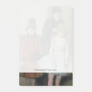 Edgar Degas den kvinnan med två liten flicka Post-it Block