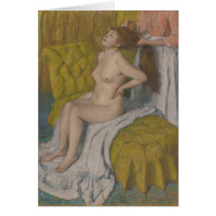 Edgar Degas den kvinnan som har henne kammat hå Hälsningskort