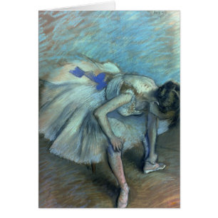 Edgar Degas den placerade dansare, c.1881-83 Hälsningskort
