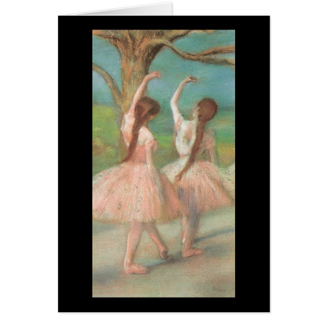 Edgar Degas den rosa dansare Hälsningskort (Framsidan)