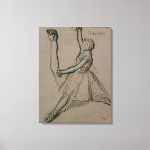 Edgar Degas den studien av en dansare Canvastryck