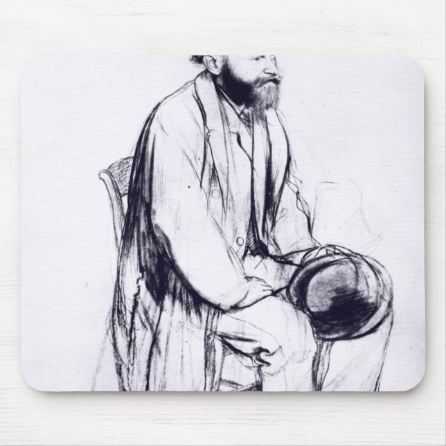 Edgar Degas den | studien för ett porträtt av Musmatta (Framsidan)