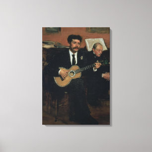 Edgar Degas det porträtt av Lorenzo Pagans Canvastryck