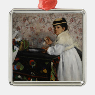 Edgar Degas det porträtt av Mlle Hortense Julgransprydnad Metall
