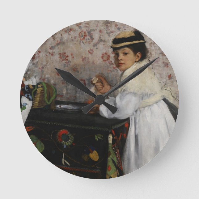 Edgar Degas det | porträtt av Mlle Hortense Rund Klocka (Framsida)