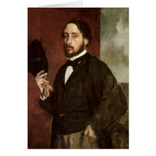 Edgar Degas det självporträtt, c.1862 Hälsningskort