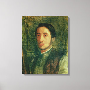 Edgar Degas det självporträtt som en ung man Canvastryck
