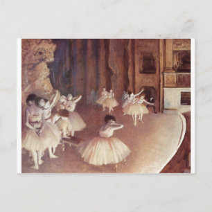 Edgar Degas - Dress Rehearsal Ballet Stage 1873-74 Vykort