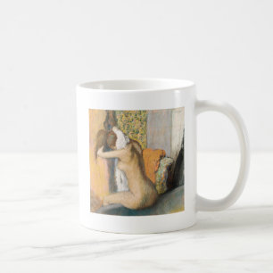 Edgar Degas efter badet, kvinnauttorkningnacke Kaffemugg