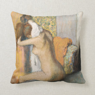 Edgar Degas efter badet, kvinnauttorkningnacke Kudde