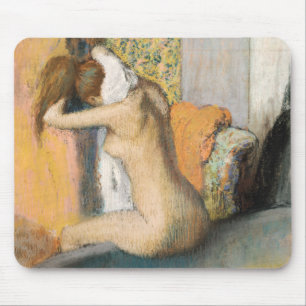 Edgar Degas efter badet, kvinnauttorkningnacke Musmatta