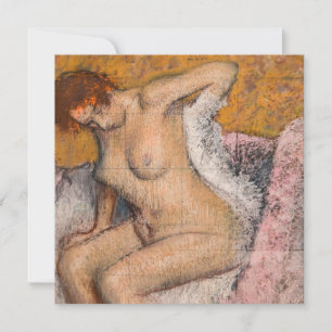 Edgar Degas - Efter badplatsen Tack Kort