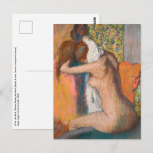 Edgar Degas - Efter badplatsen torkar kvinnor Nack Vykort