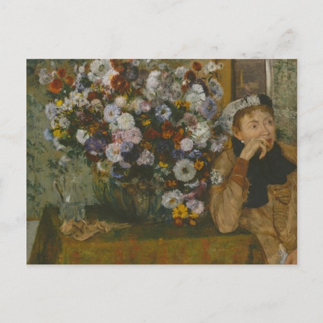 Edgar Degas | En kvinna belägen bredvid Vas i flöd Vykort (Framsida)