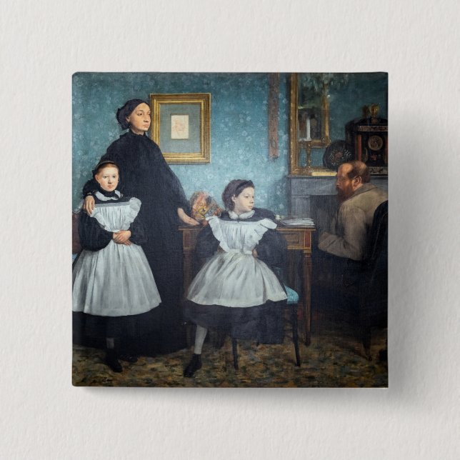 Edgar Degas - familjen Bellelli Knapp (Framsida)