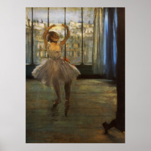 Edgar Degas för chezun för danseusen posant Poster