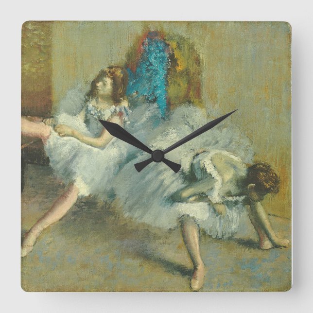Edgar Degas | Före lastpallen 1890-1892 Fyrkantig Klocka (Framsida)