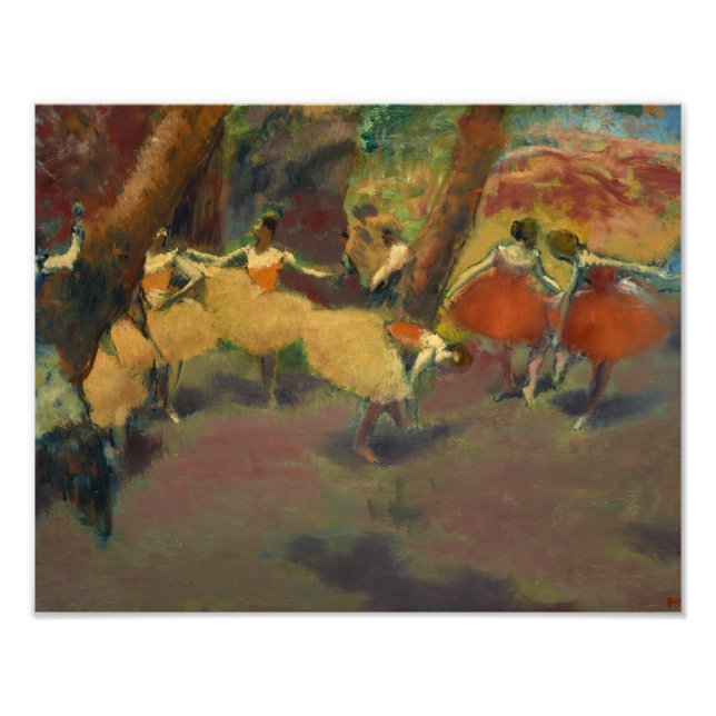 Edgar Degas - Före prestanda Fototryck (Framsidan)