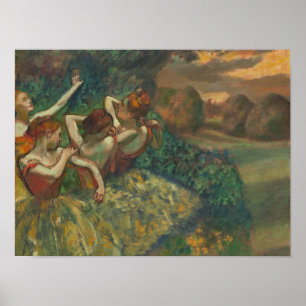 Edgar Degas Four Dancers Impressionist Poster