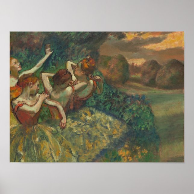Edgar Degas Four Dancers Impressionist Poster (Framsidan)