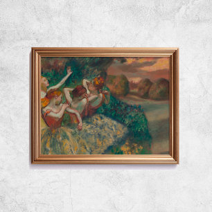 Edgar Degas Four Dancers Old Berömd Art Poster