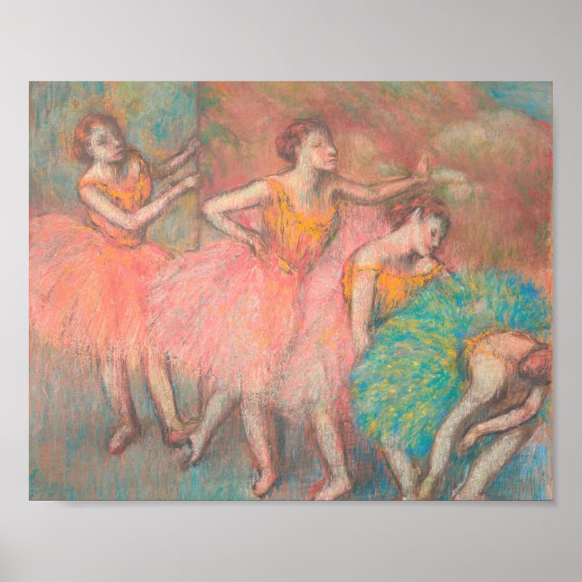 Edgar Degas Four Dancers Poster (Framsidan)